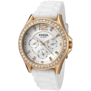 Horlogeband Fossil ES2810 Silicoon Wit 18mm